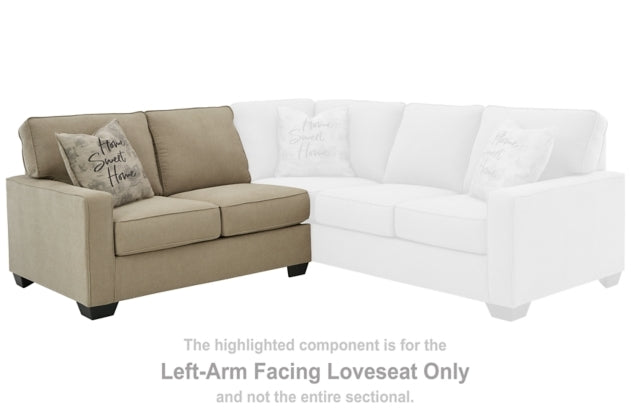 Lucina Quartz Sectional Left Hand Facing Loveseat