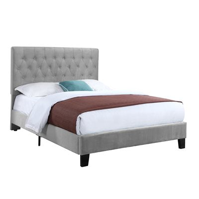 AMELIA FULL UPHOLSTERED HEADBOARD-FOOTBOARD-RAILS-LIGHT BLUE
