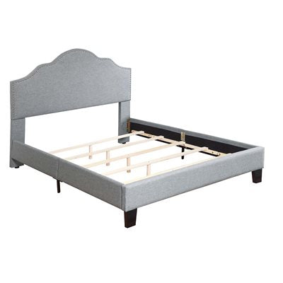 MADISON FULL UPHOLSTERED HEADBOARD-FOOTBOARD-RAILS-LIGHT GREY