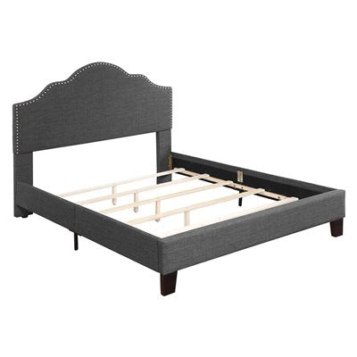 MADISON KING UPHOLSTERED HEADBOARD-FOOTBOARD-RAILS-CHARCOAL