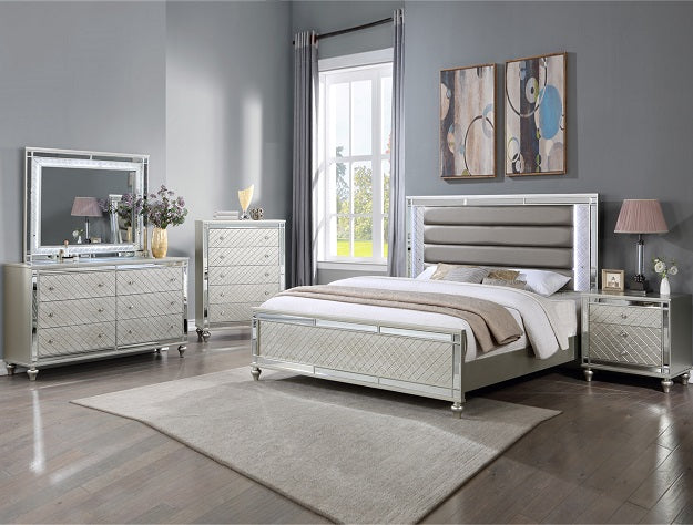 CRISTIAN CHAMPAGNE QUEEN HEADBOARD