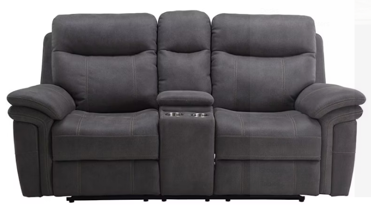 Mason Charcoal Power Reclining Console Loveseat
