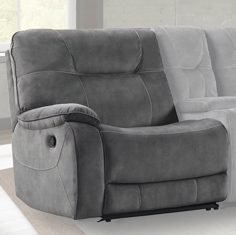 Cooper Shadow Grey Sectional Left Arm Facing Recliner