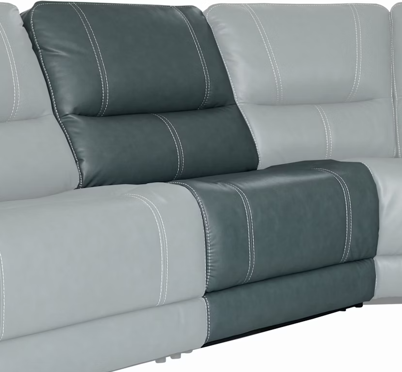 Cabrera Azure Sectional Manual Sectional Armless Recliner