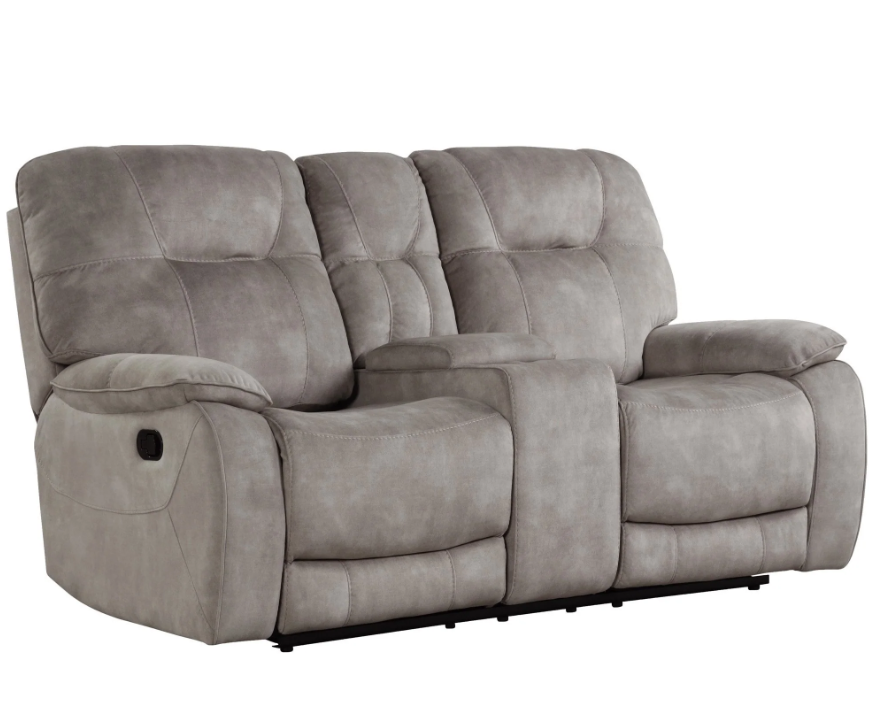 Cooper Shadow Natural Reclining Console Loveseat