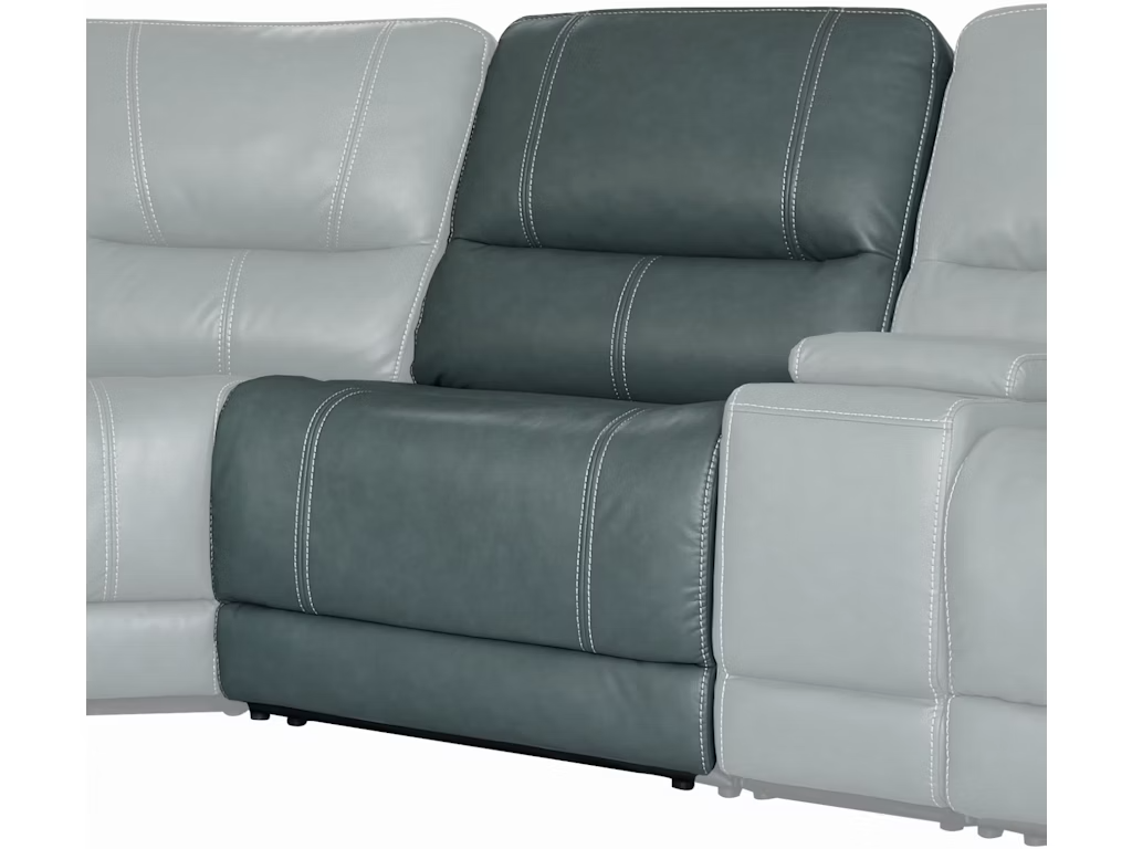 Cabrera Azure Sectional Armless Chair