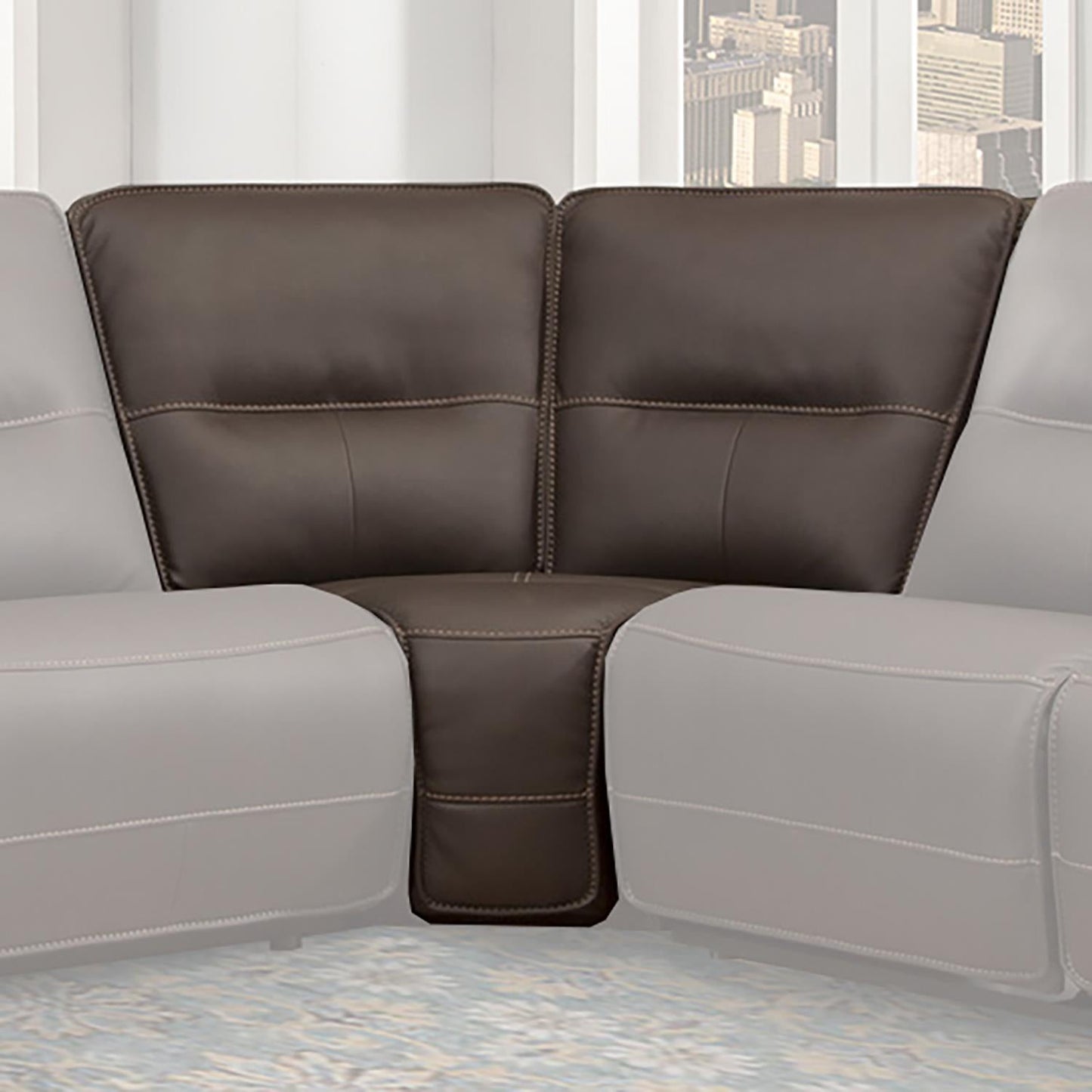 Spartacus Chocolate Sectional Sectional Corner Wedge