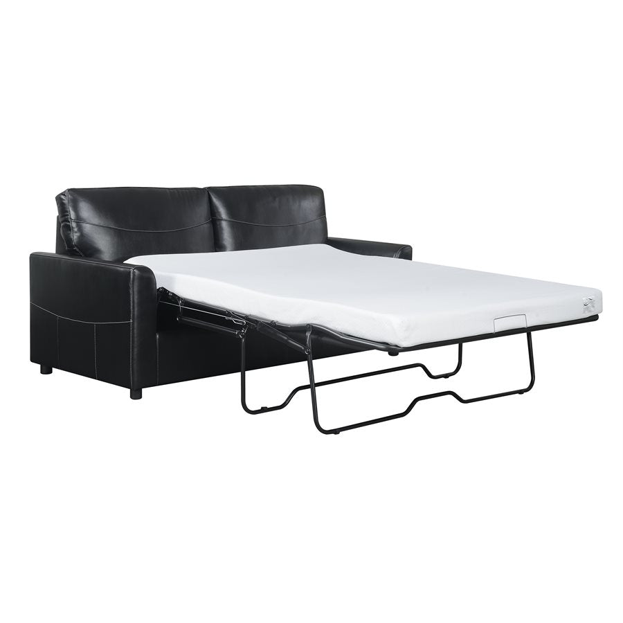 FULL SLEEPER W/GEL FOAM MATTRESS-BLACK