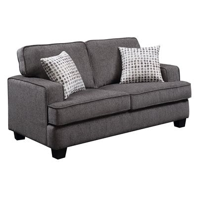 CARTER LOVESEAT W/2 PILLOWS-INK GREY