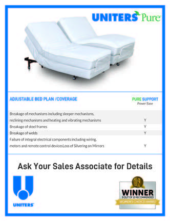 UNITERS Adjustable bed acrylic sign & brochure Holder