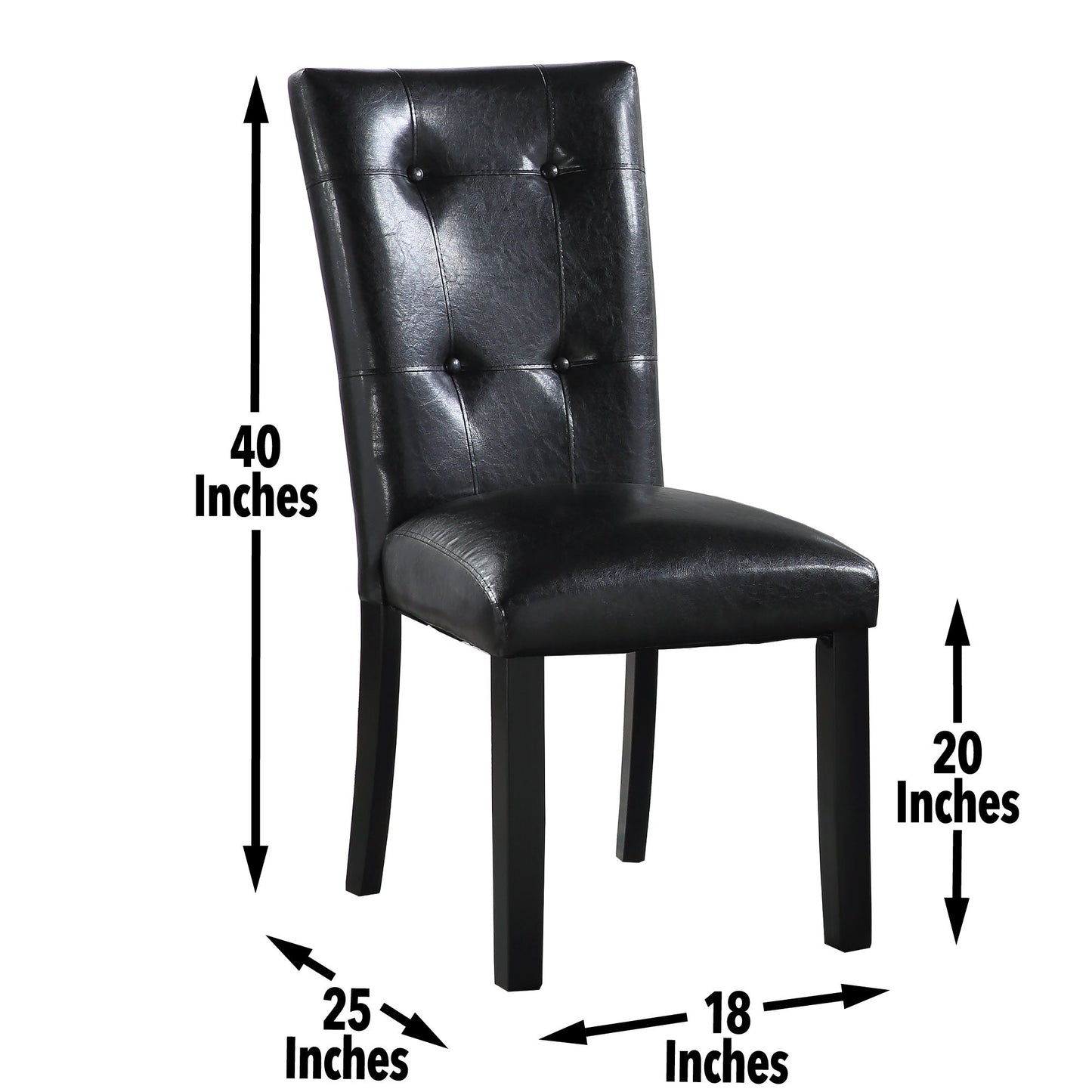 Sterling Black PU Parsons Chair
