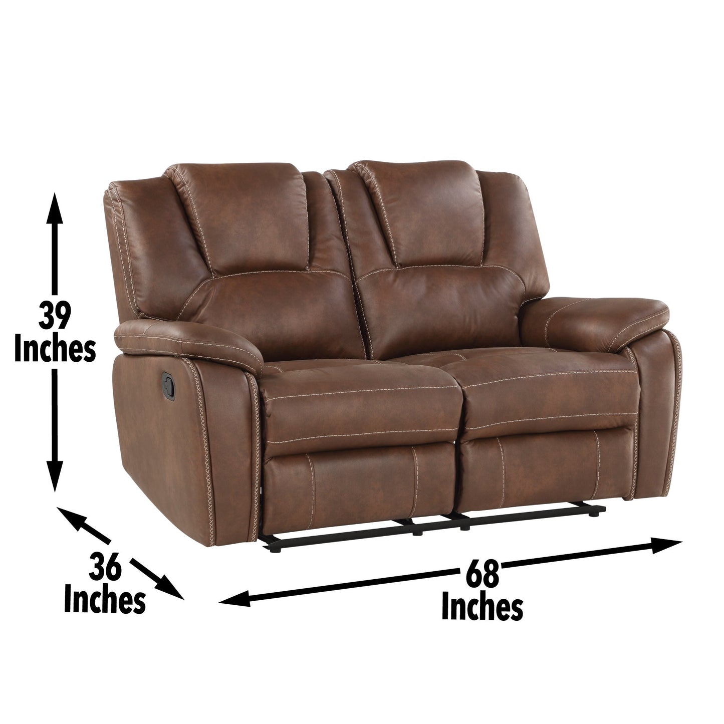 Katrine Brown PU Manual Motion