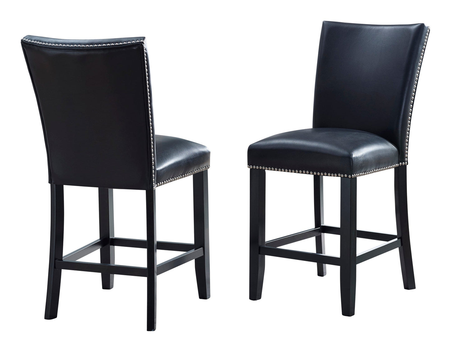 Camila Black PU Counter chair