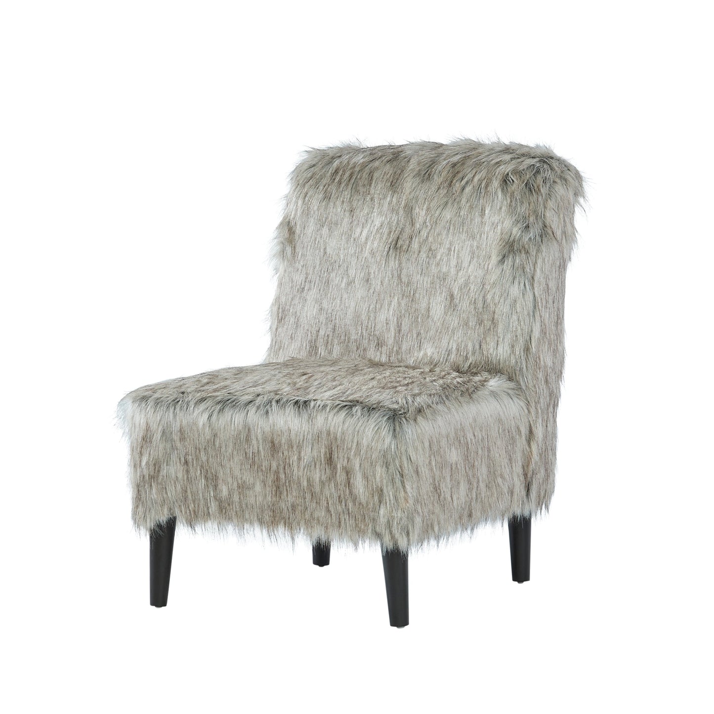 1550 - Brown Wolf fur (Sectional) Armless Chair
