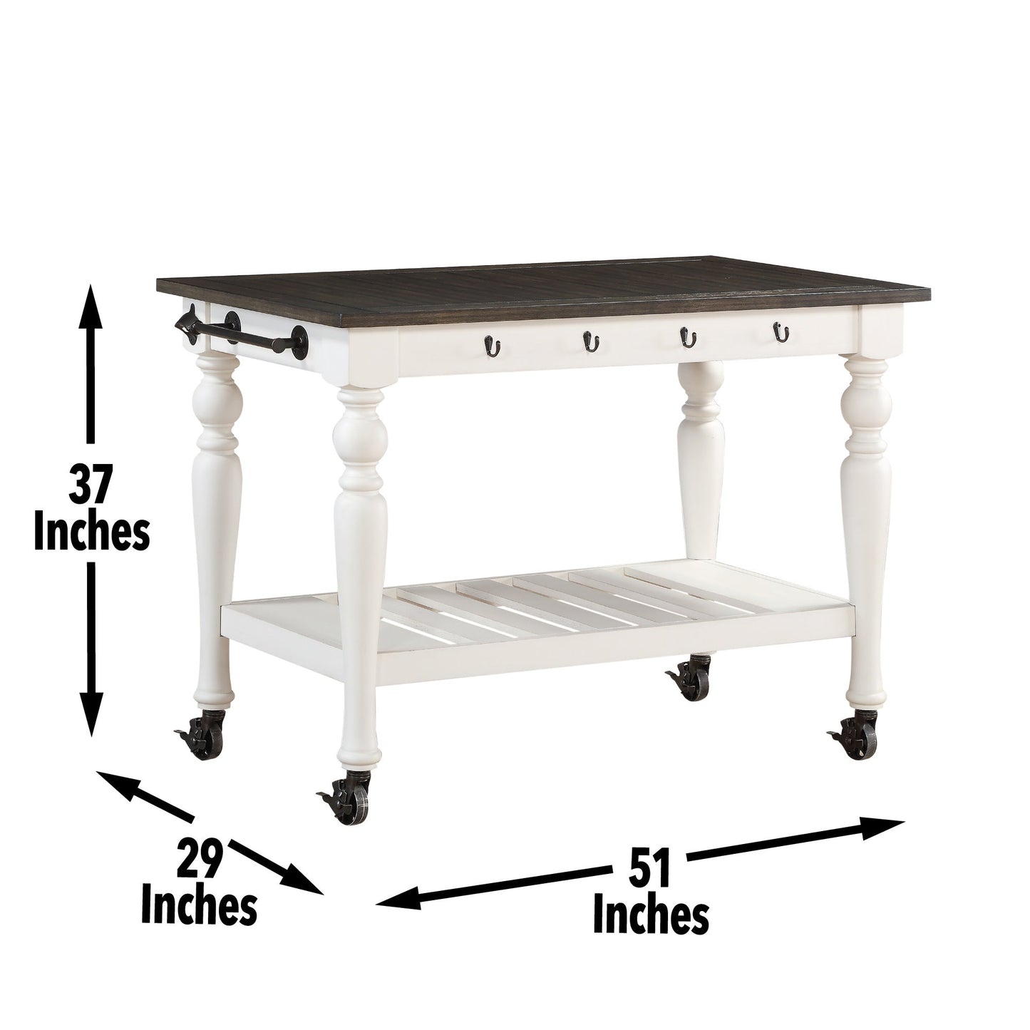 Joanna Two Tone Kitchen Cart