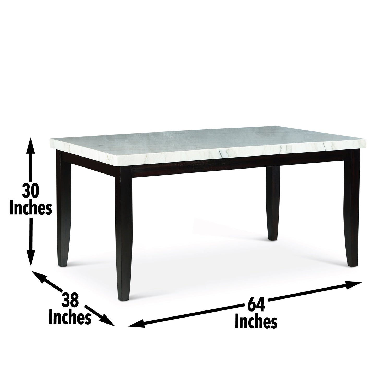Westby White Marble Top Dining