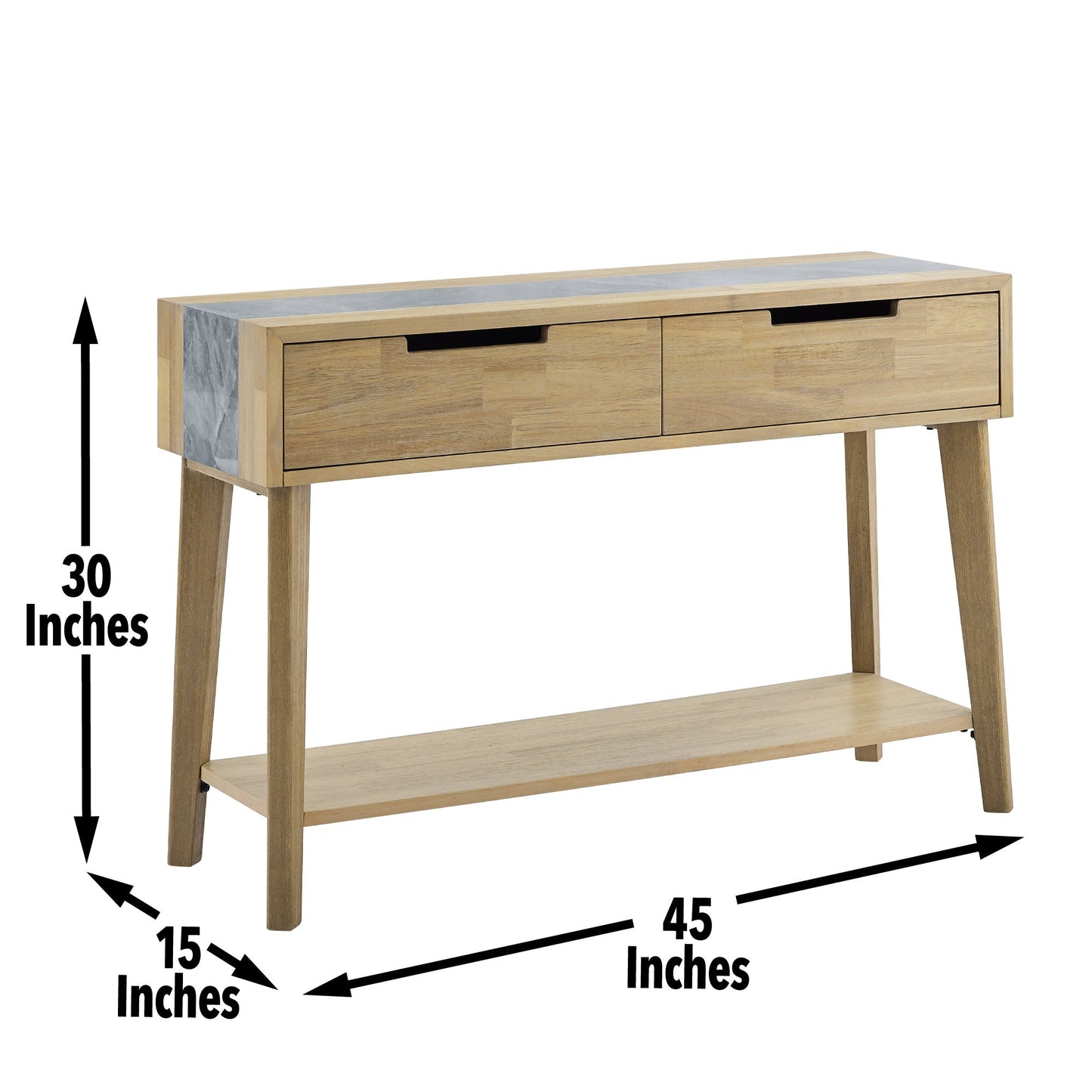 Calgary Gray Sintered Stone Sofa Table