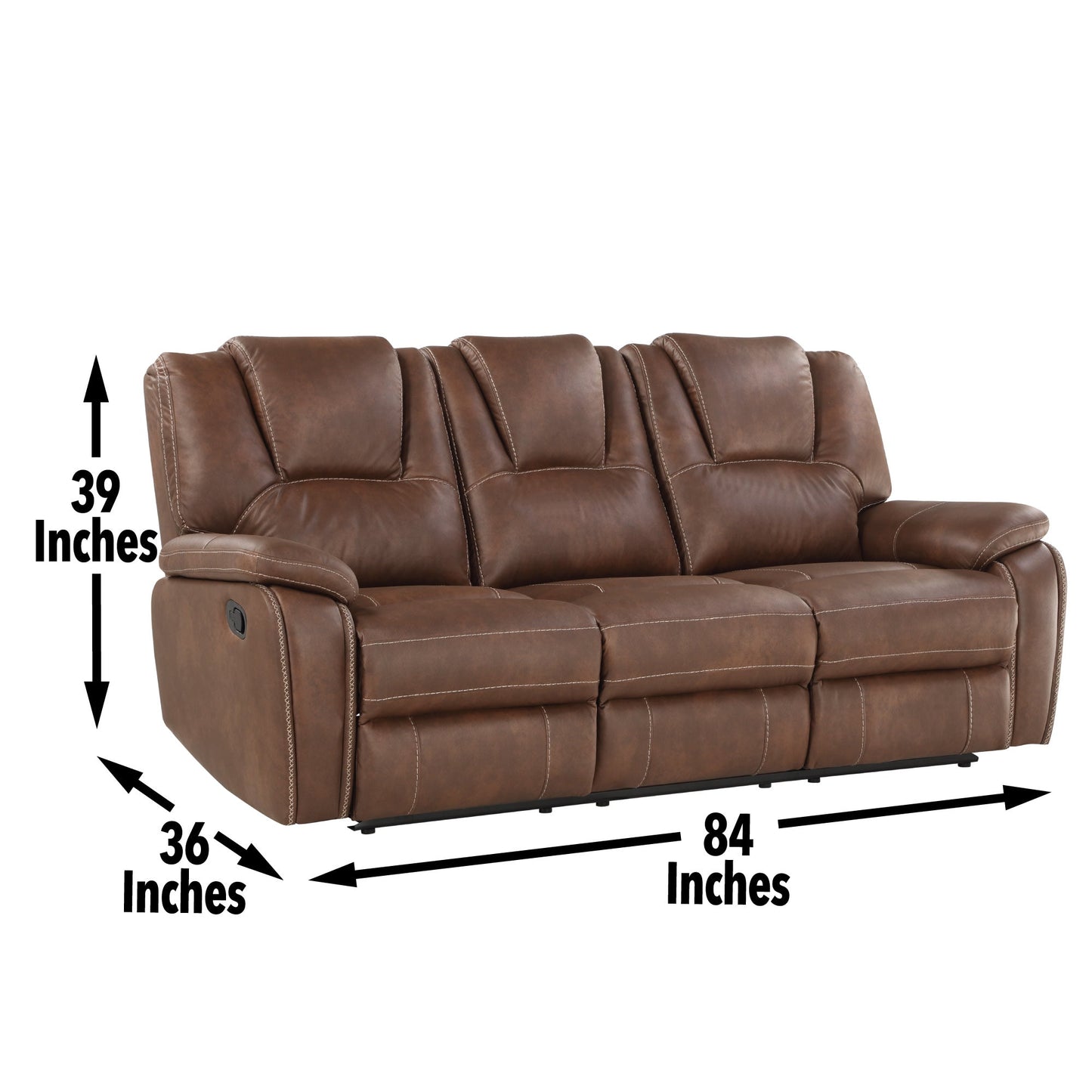 Katrine Brown PU Manual Motion