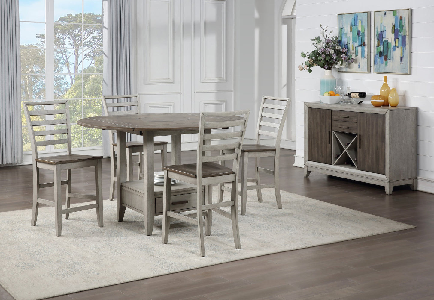 Abacus Drop Leaf Counter Table