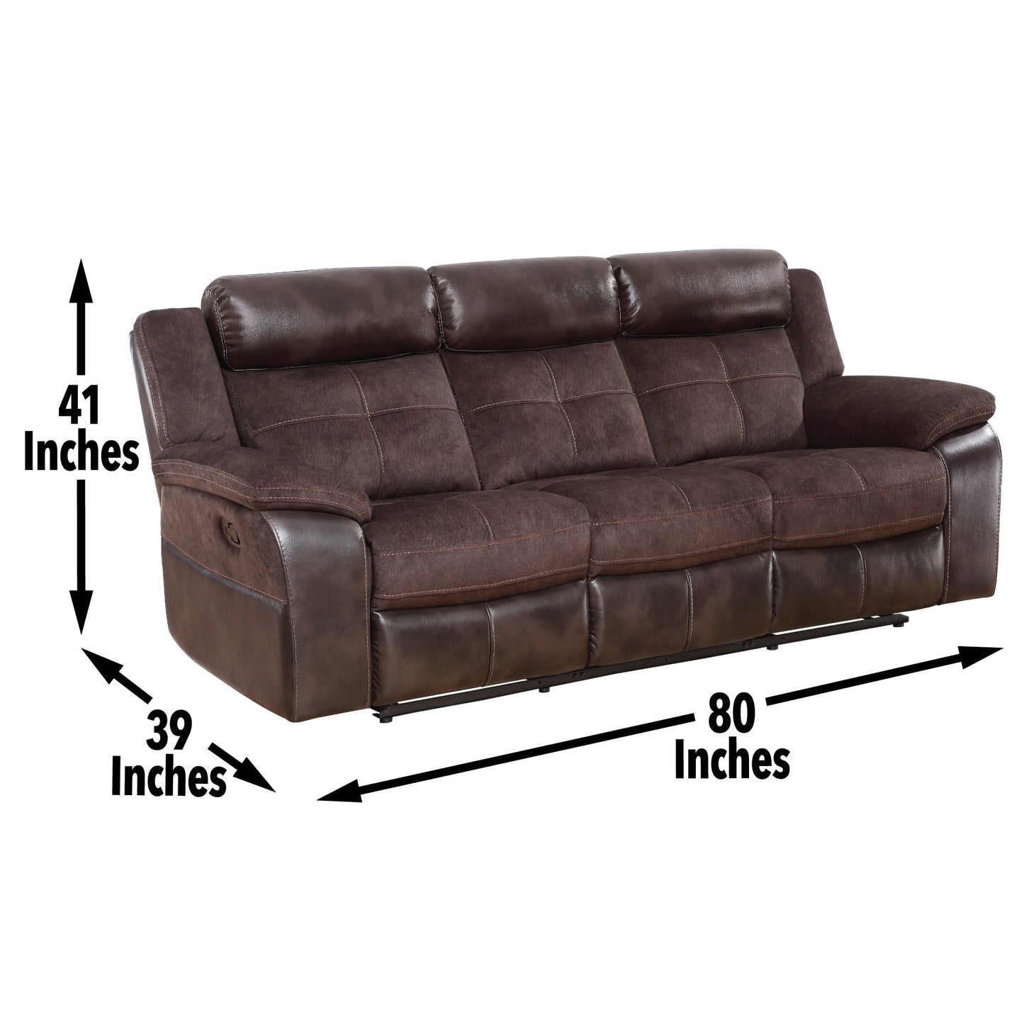 Pueblo Manual Recliner Sofa