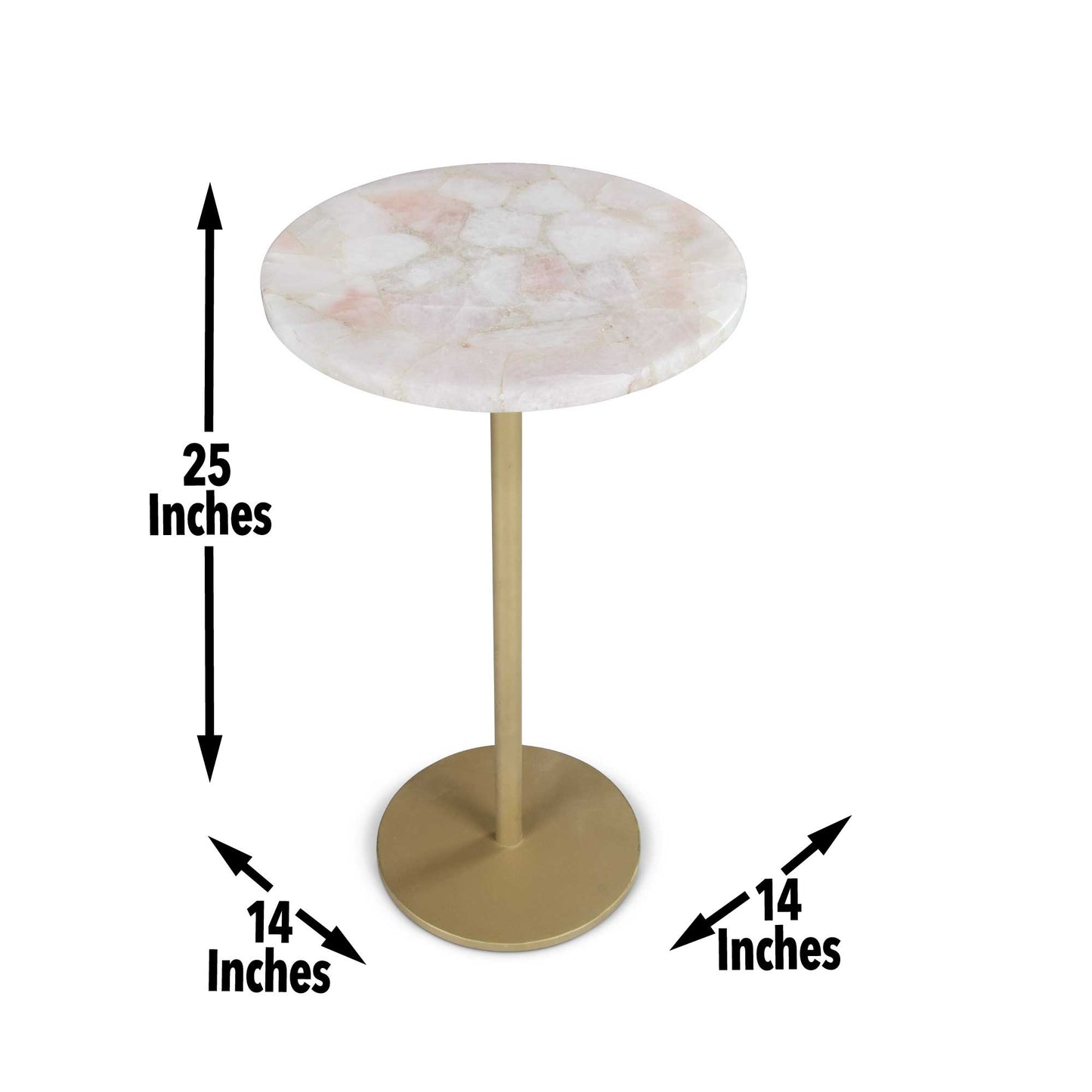 Rosie Rose Quartz Top Chairside