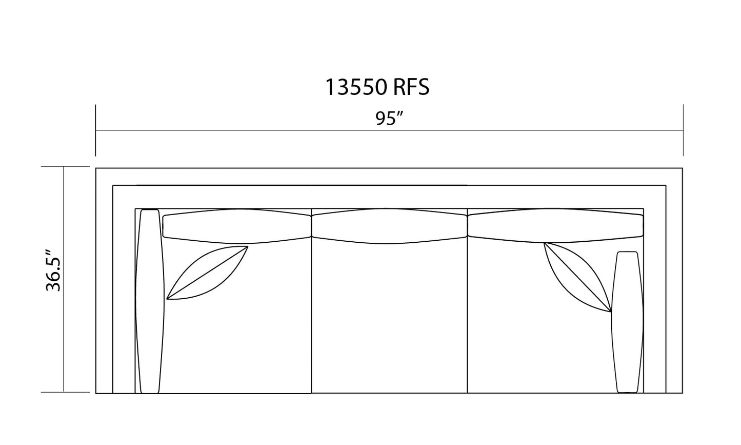 13550 - Magick Howlite (Sectional) Right Facing CORNER SOFA