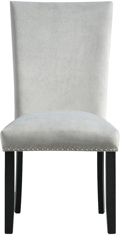 FRANCESCA Side Chair (Gray Velvet)