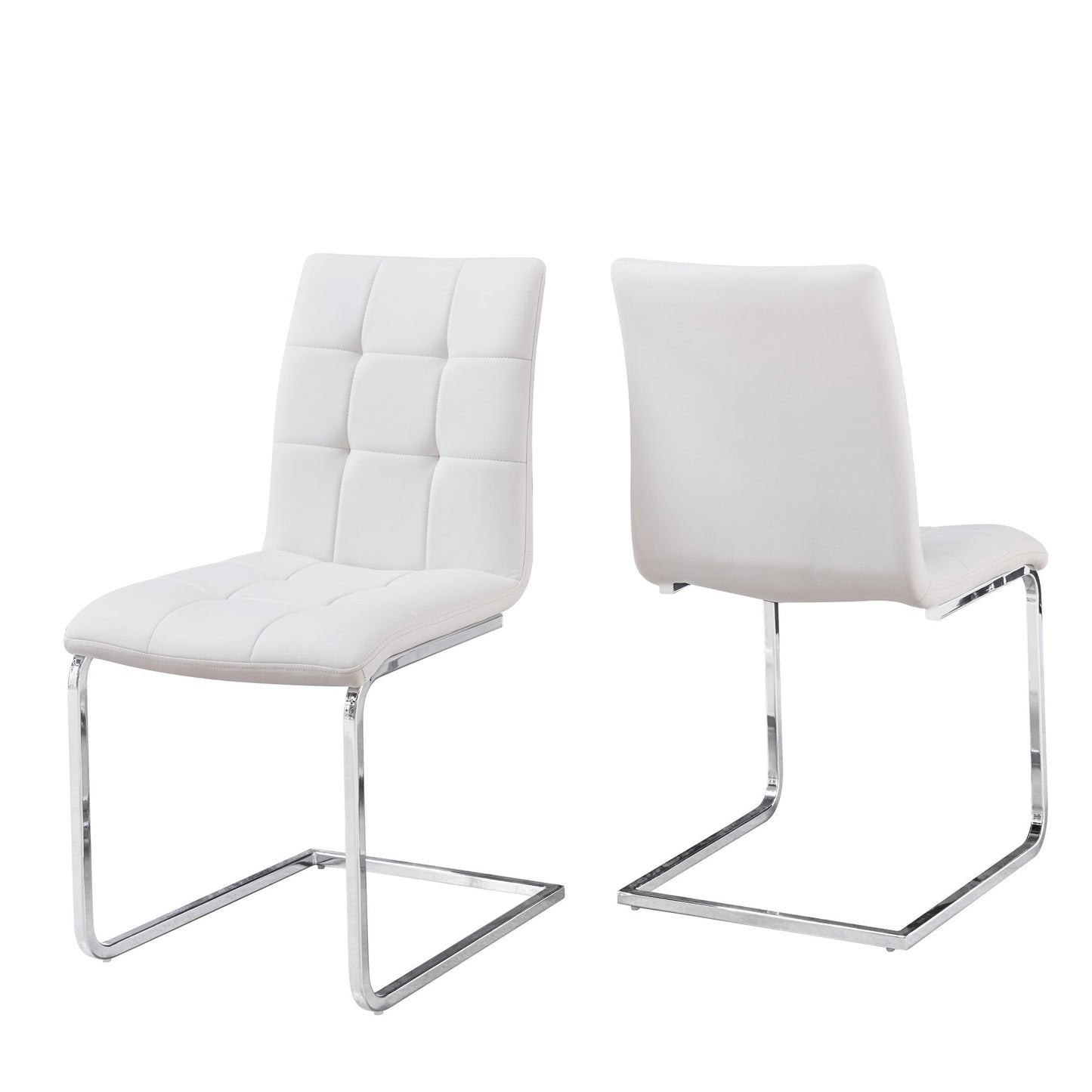 Escondido White PU Side Chair