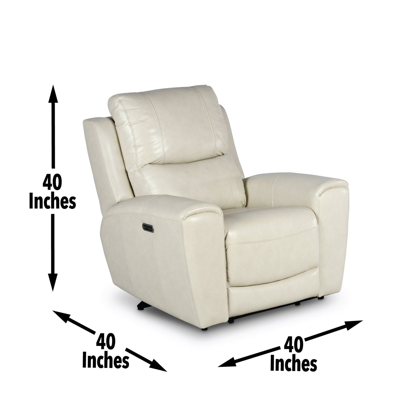 Laurel Pwr-Pwr Chair Ivory