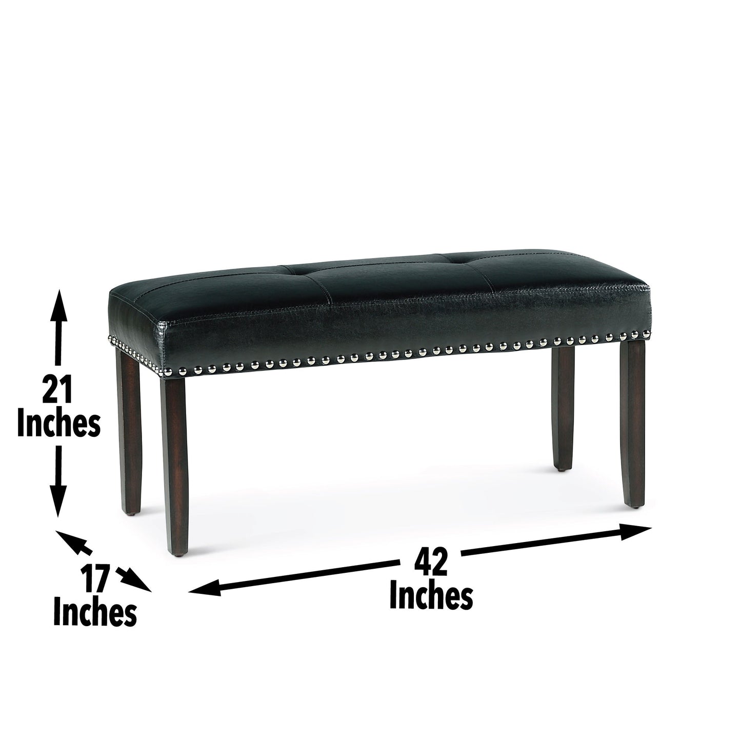 Westby Black PU Dining Bench w/
