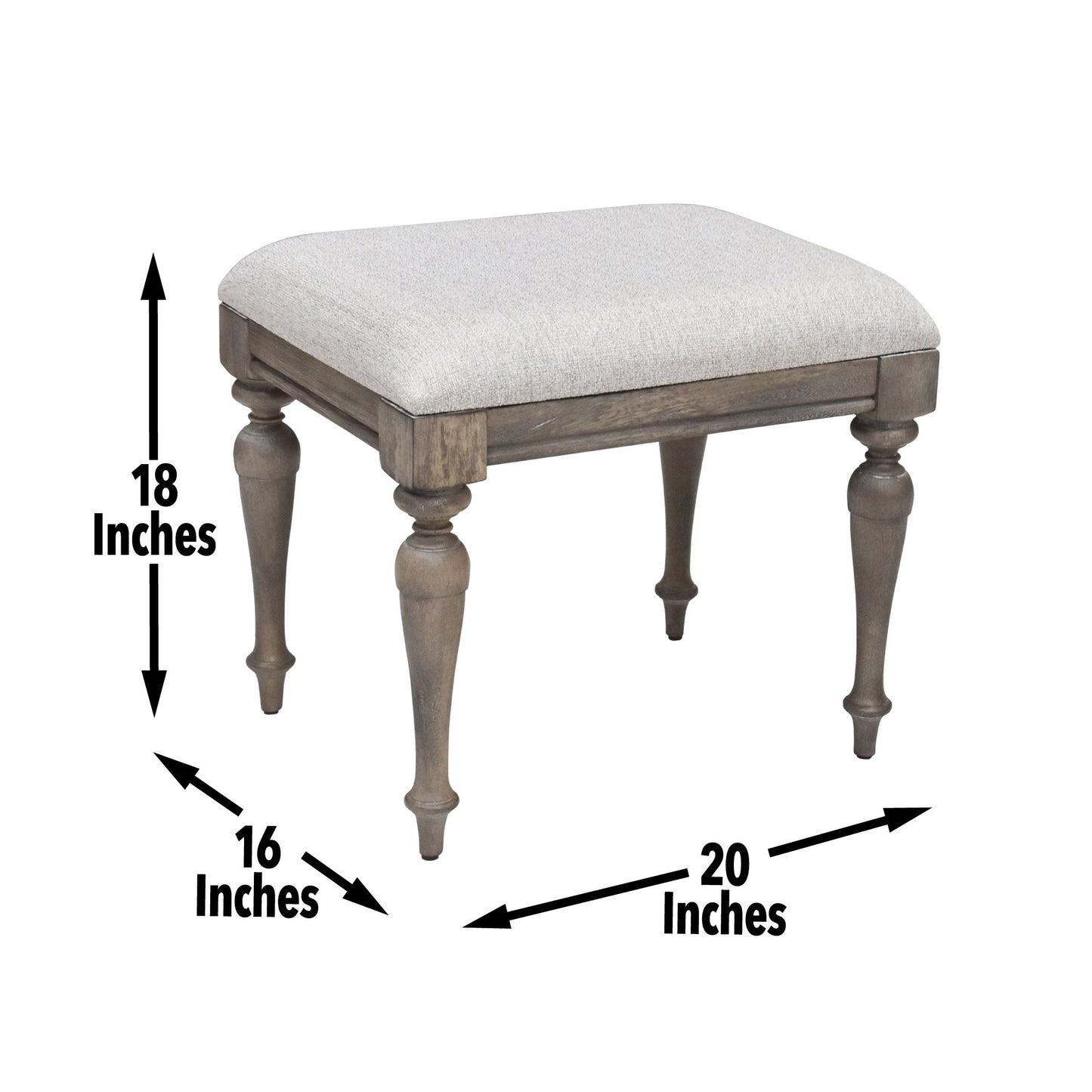 Highland Park Driftwood Vanity Bench