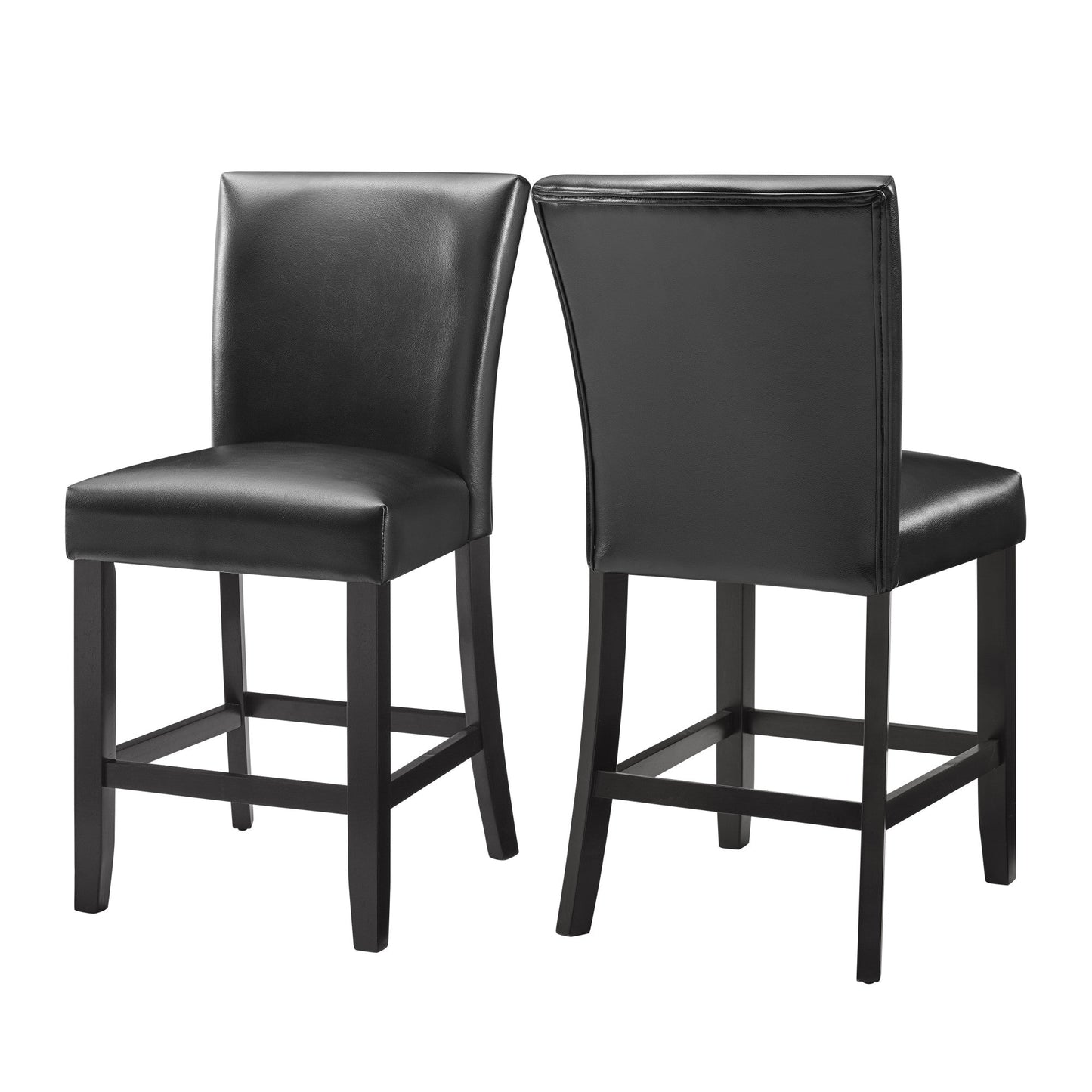 Carrara Black PU Counter Chair