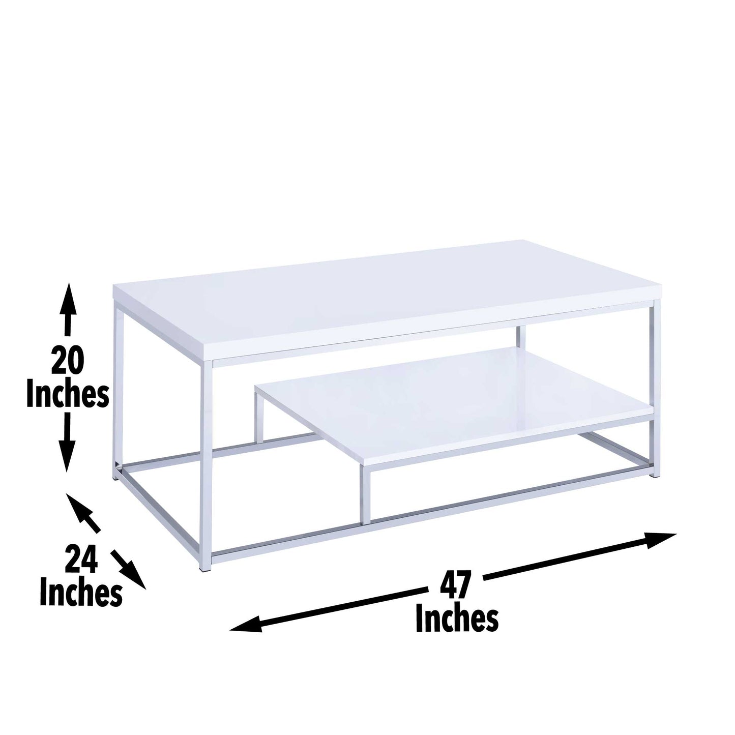 Lucia Cocktail Table White