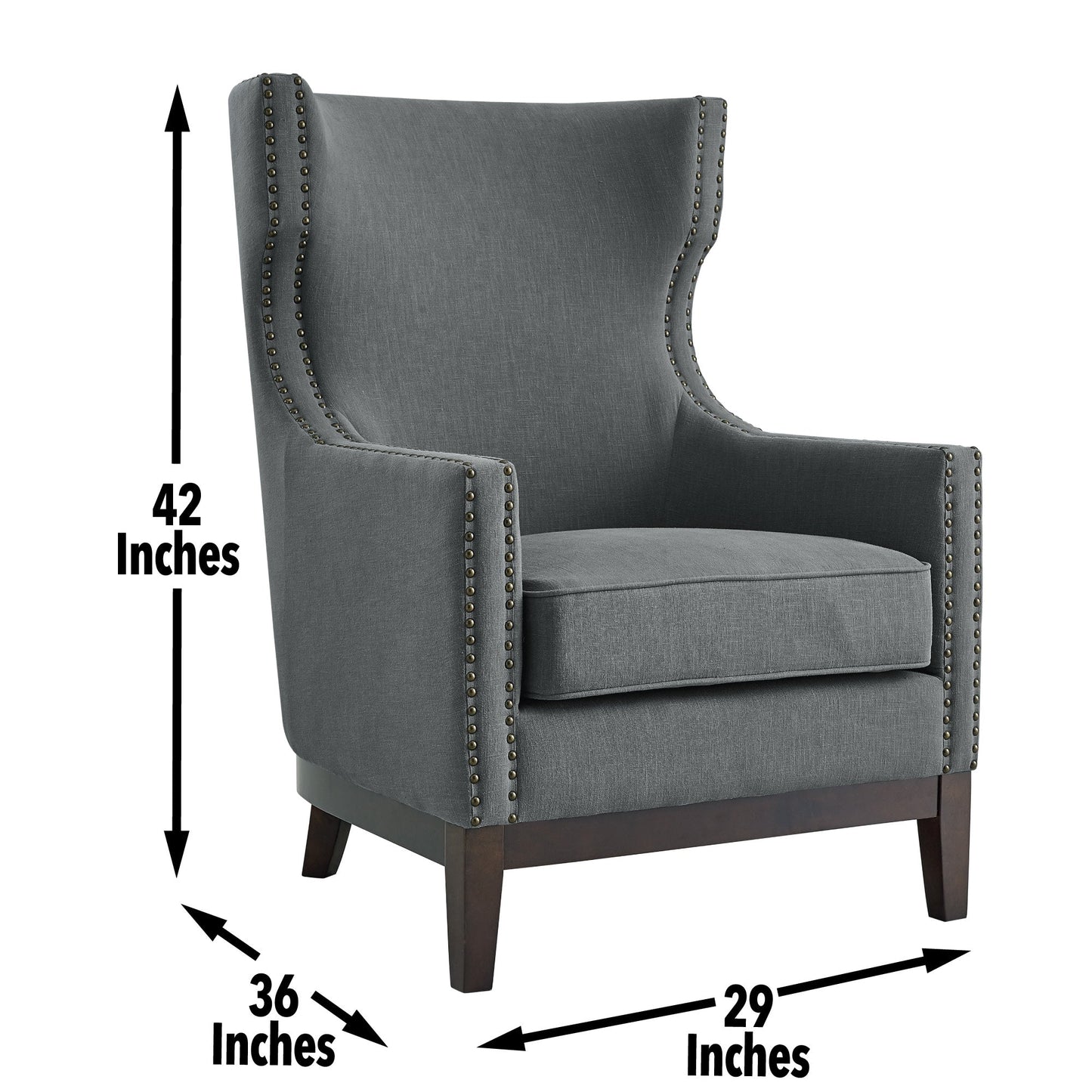 Roswell Linen Accent Chair w/