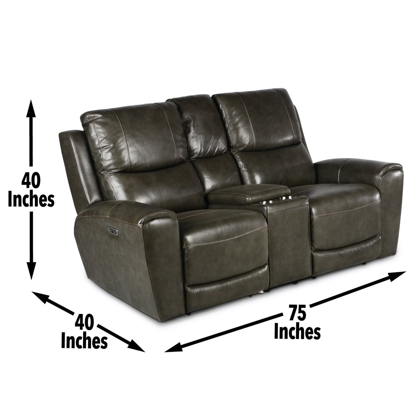 Laurel 2pc Power Reclining Grey