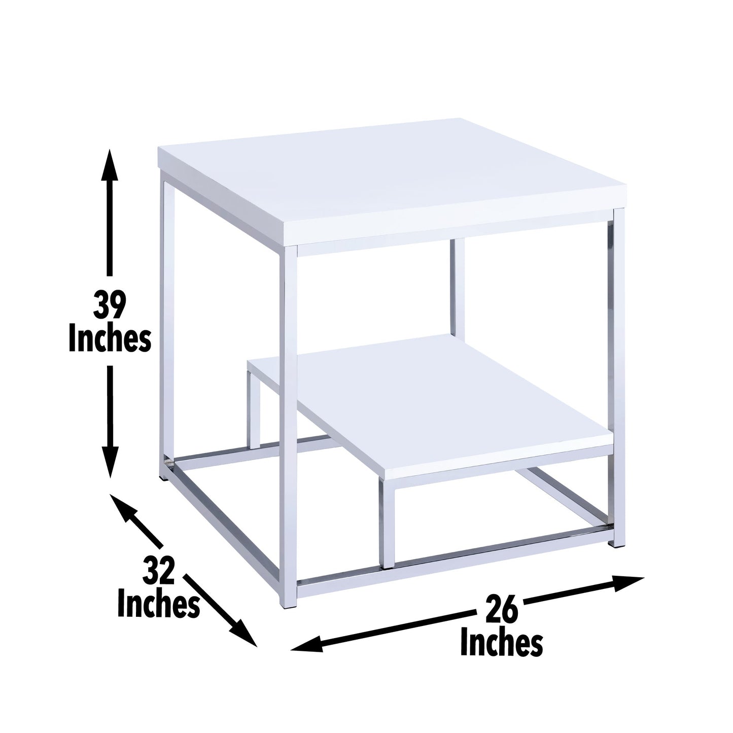 Lucia End Table White