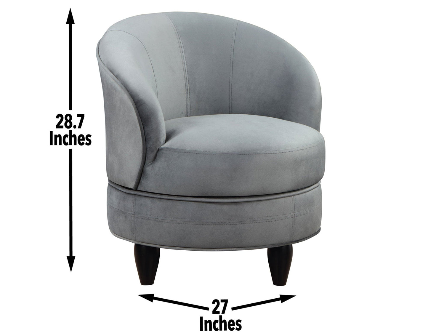 Sophia Accent Chair Gray Velvet