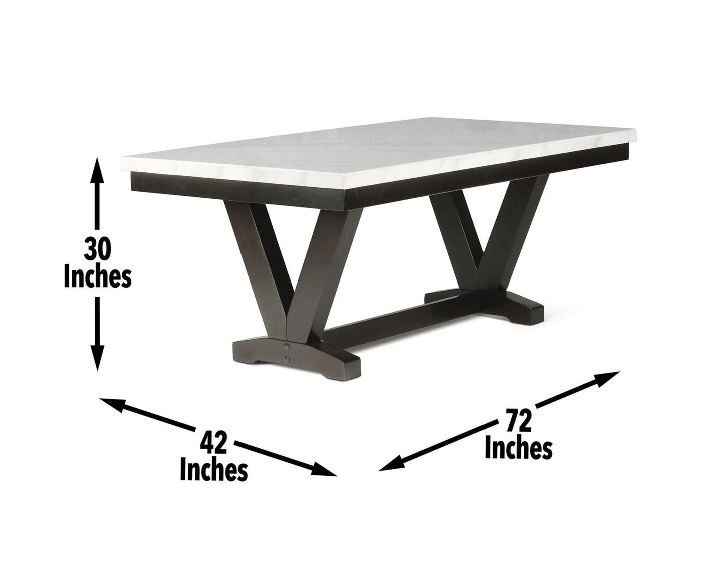 Finley White Marble Top Dining