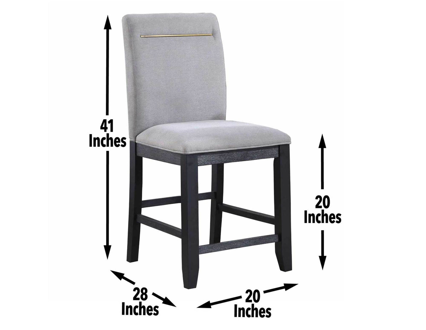 Yves Grey Counter Height Chair
