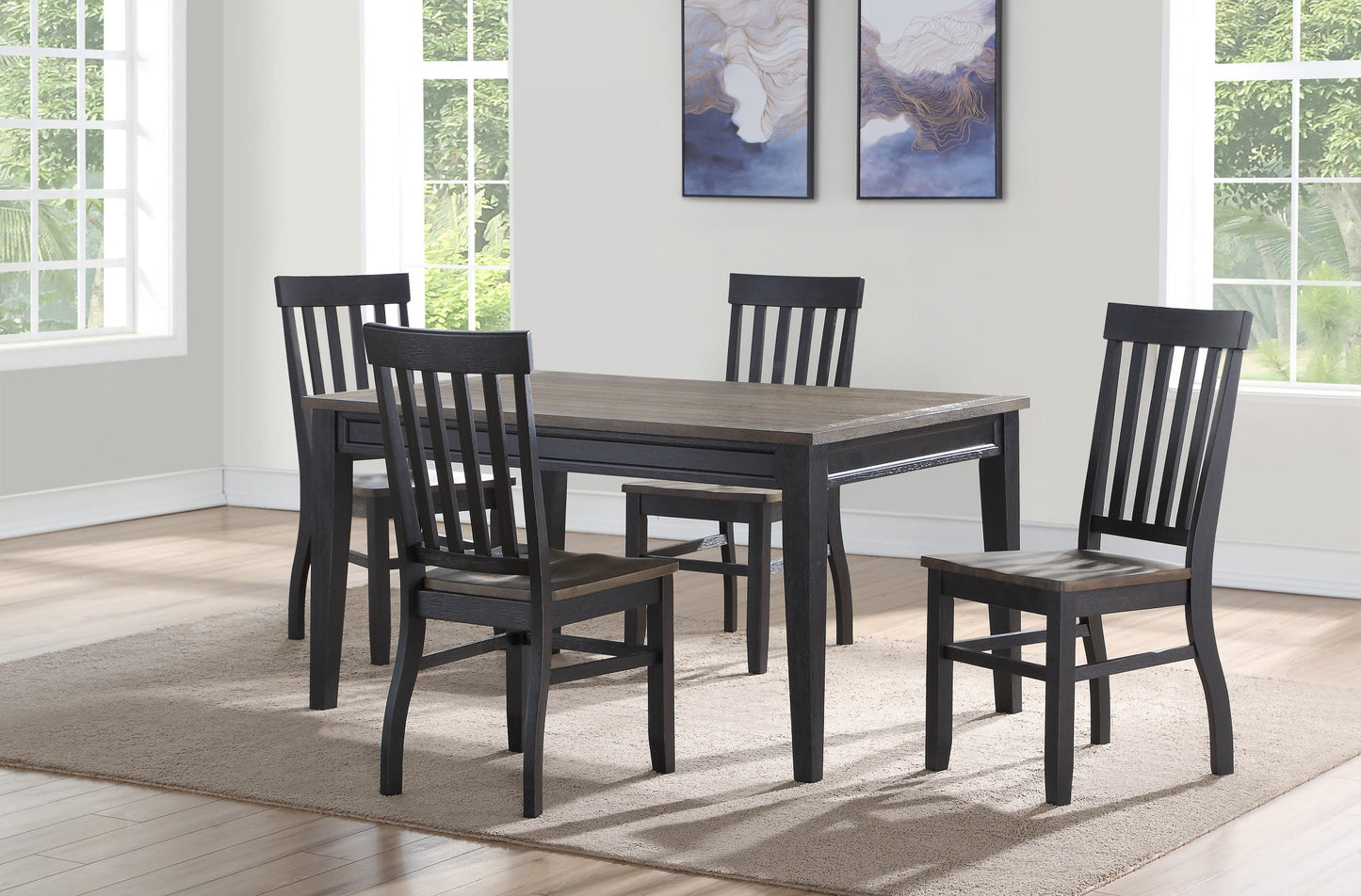 Raven Noir 5pc Dining Set