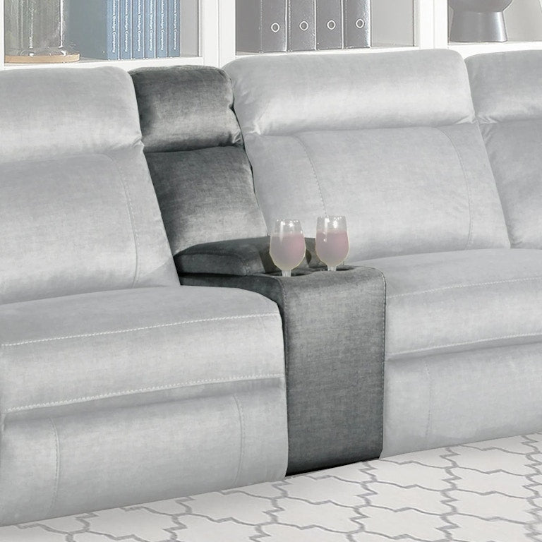 Parthenon Titanium Sectional Entertainment Console