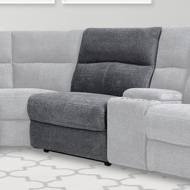 Bizmark Grey Sectional Manual Sectional Armless Recliner
