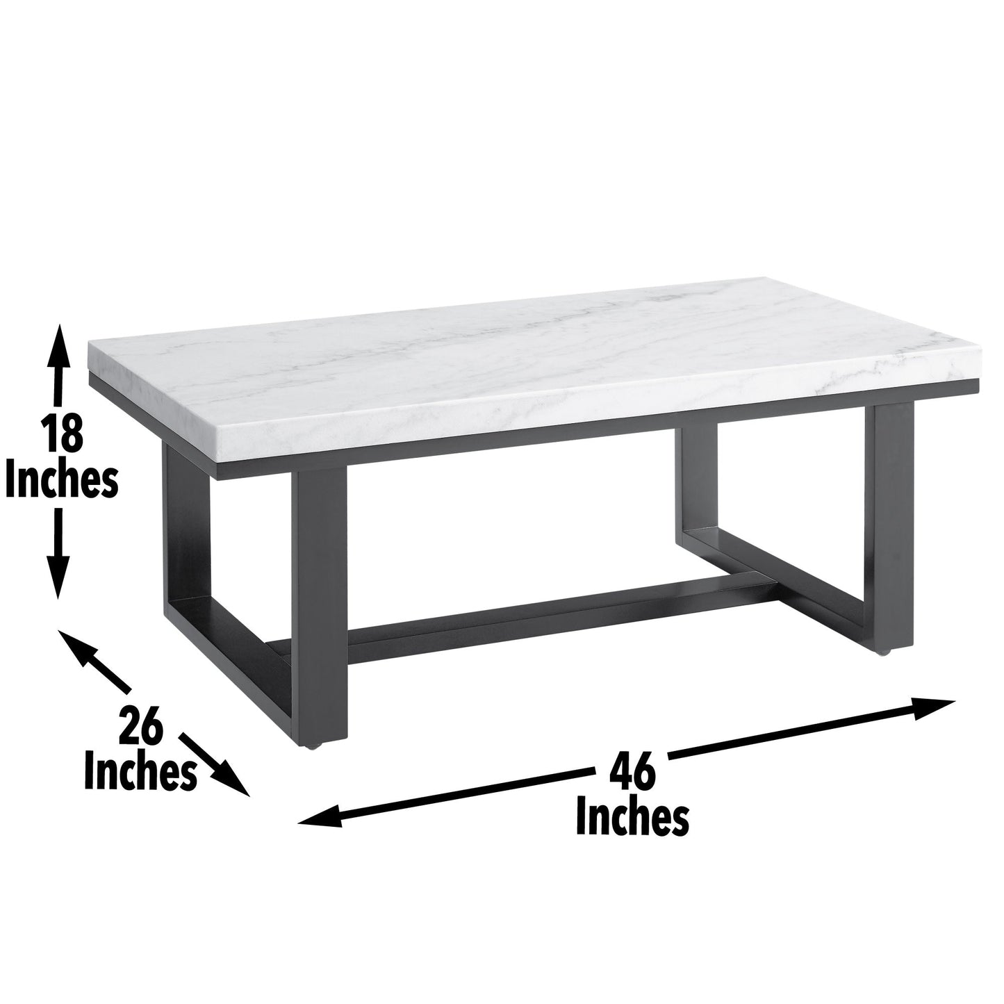 Lucca White Marble 3 Piece Set