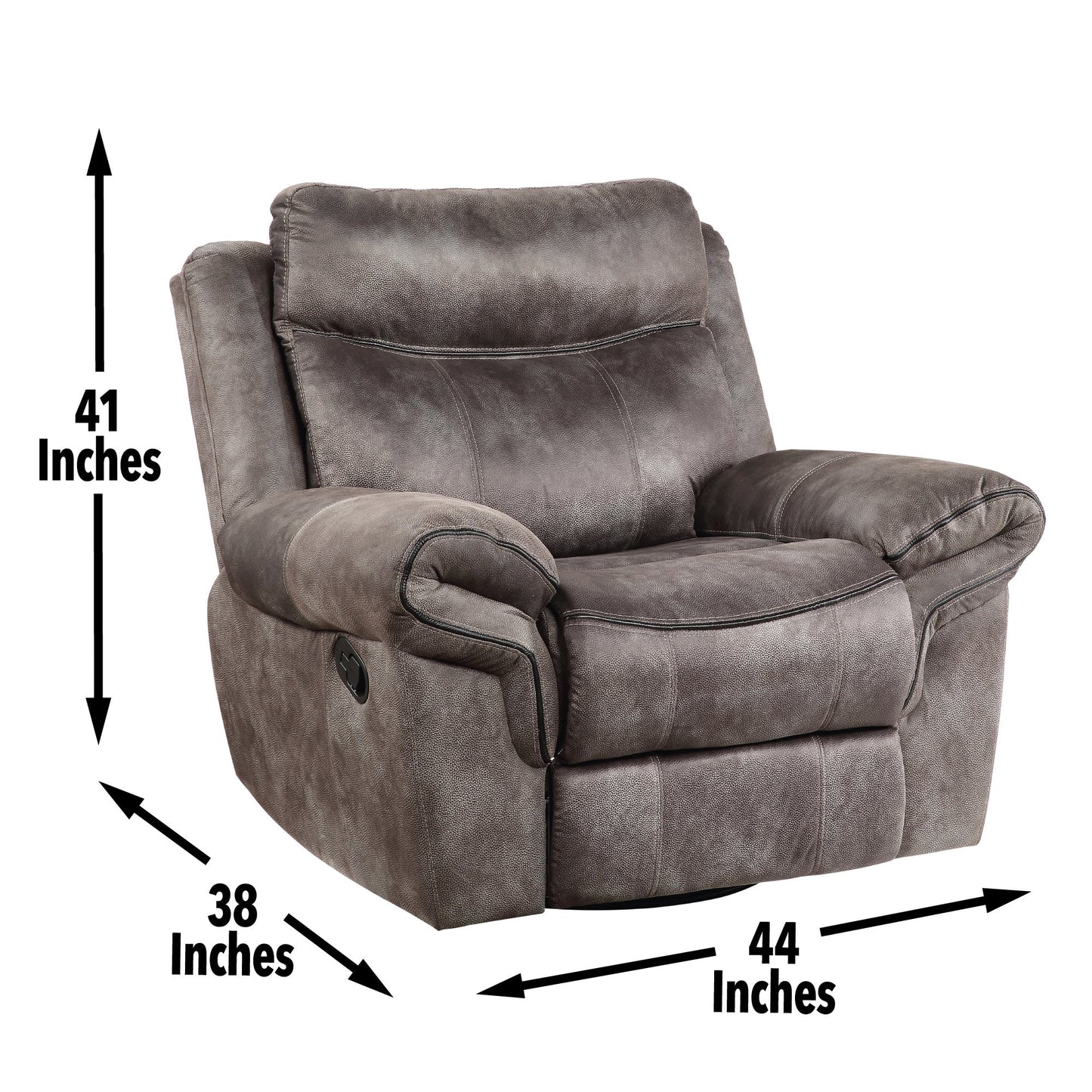 Nashville Glider Recliner Grey