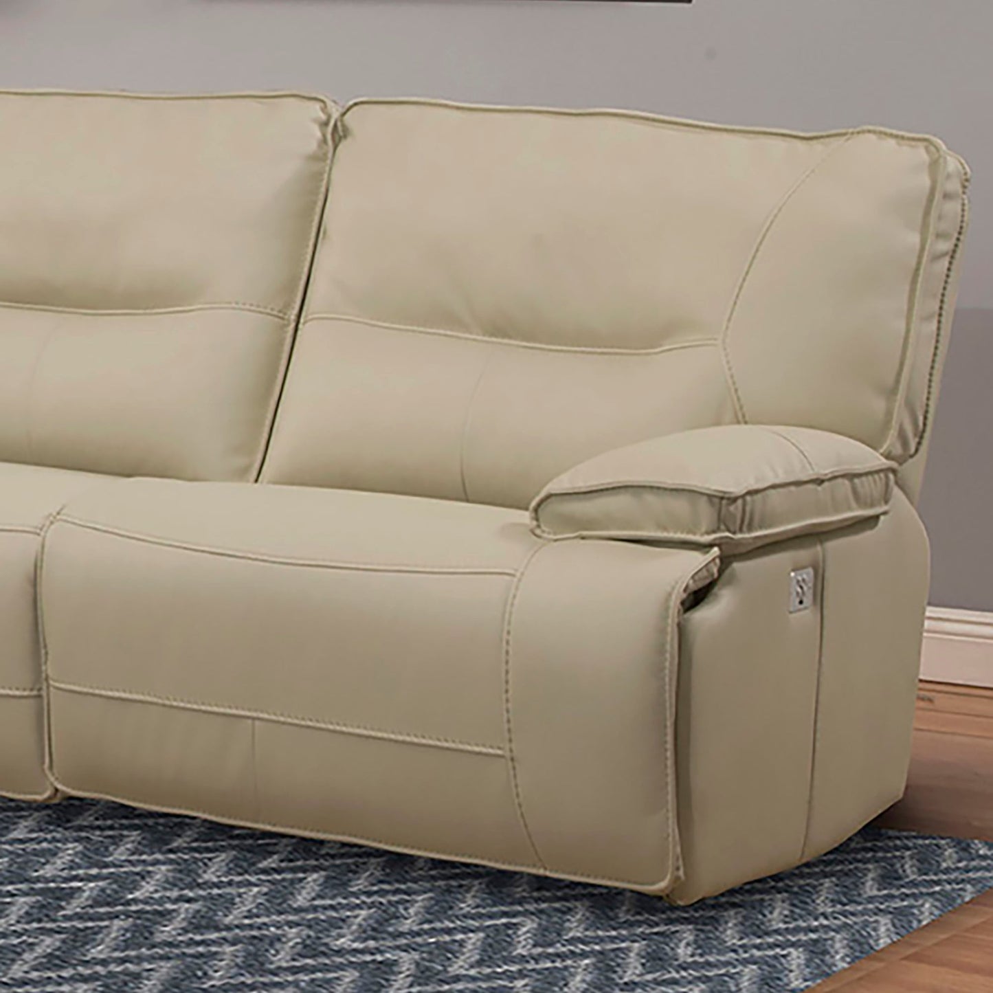 Spartacus Oyster Sectional Power Sectional Right Arm Facing Recliner