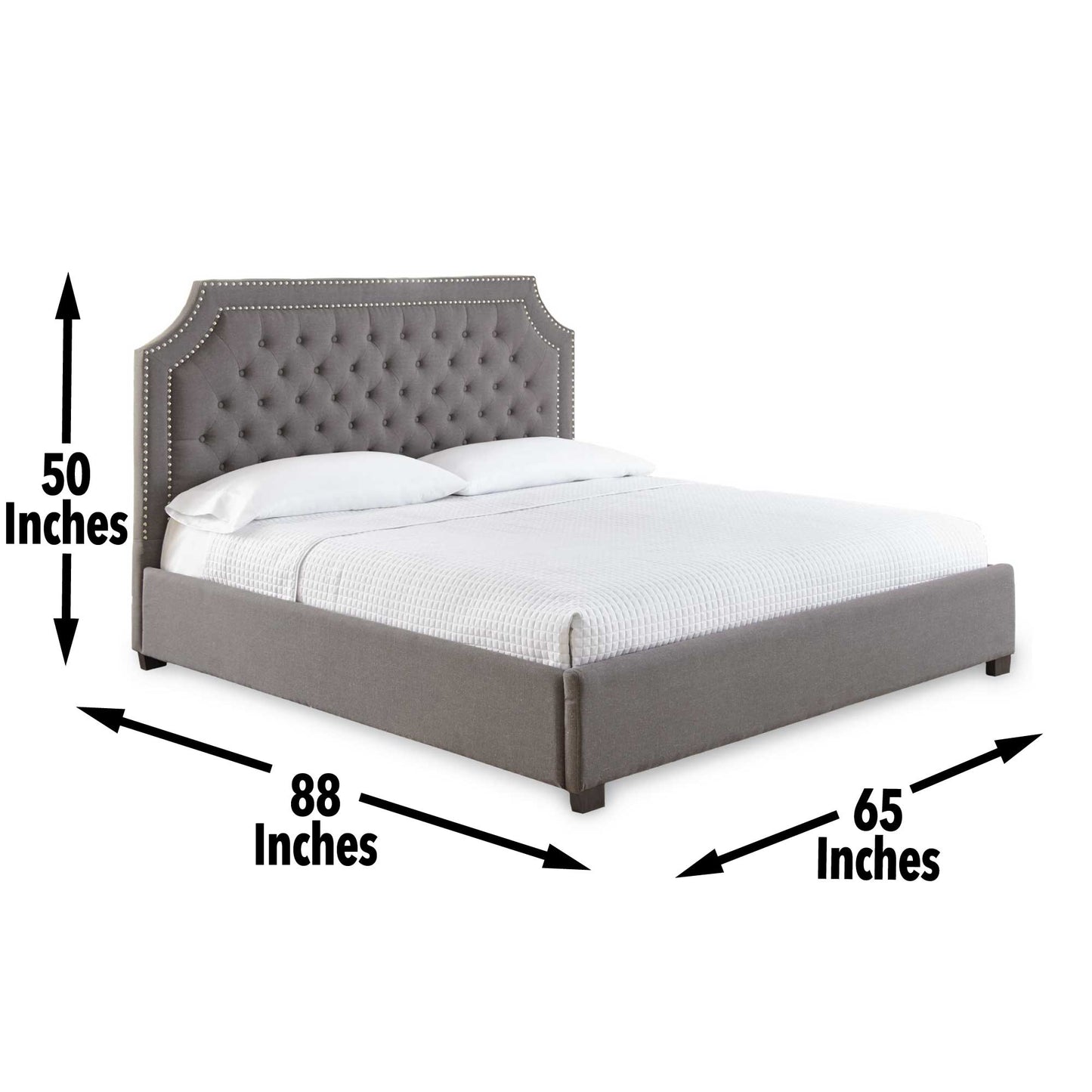 Wilshire Queen Bed Gray