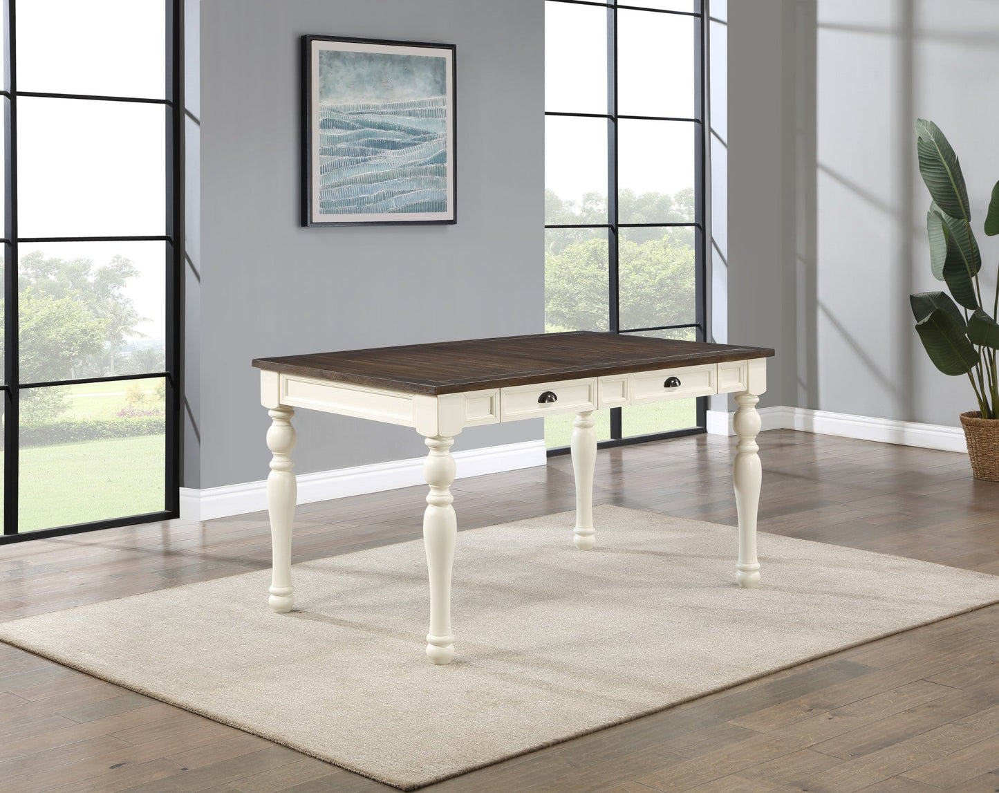 Joanna Ivory/Mocha 7PC Dining Set