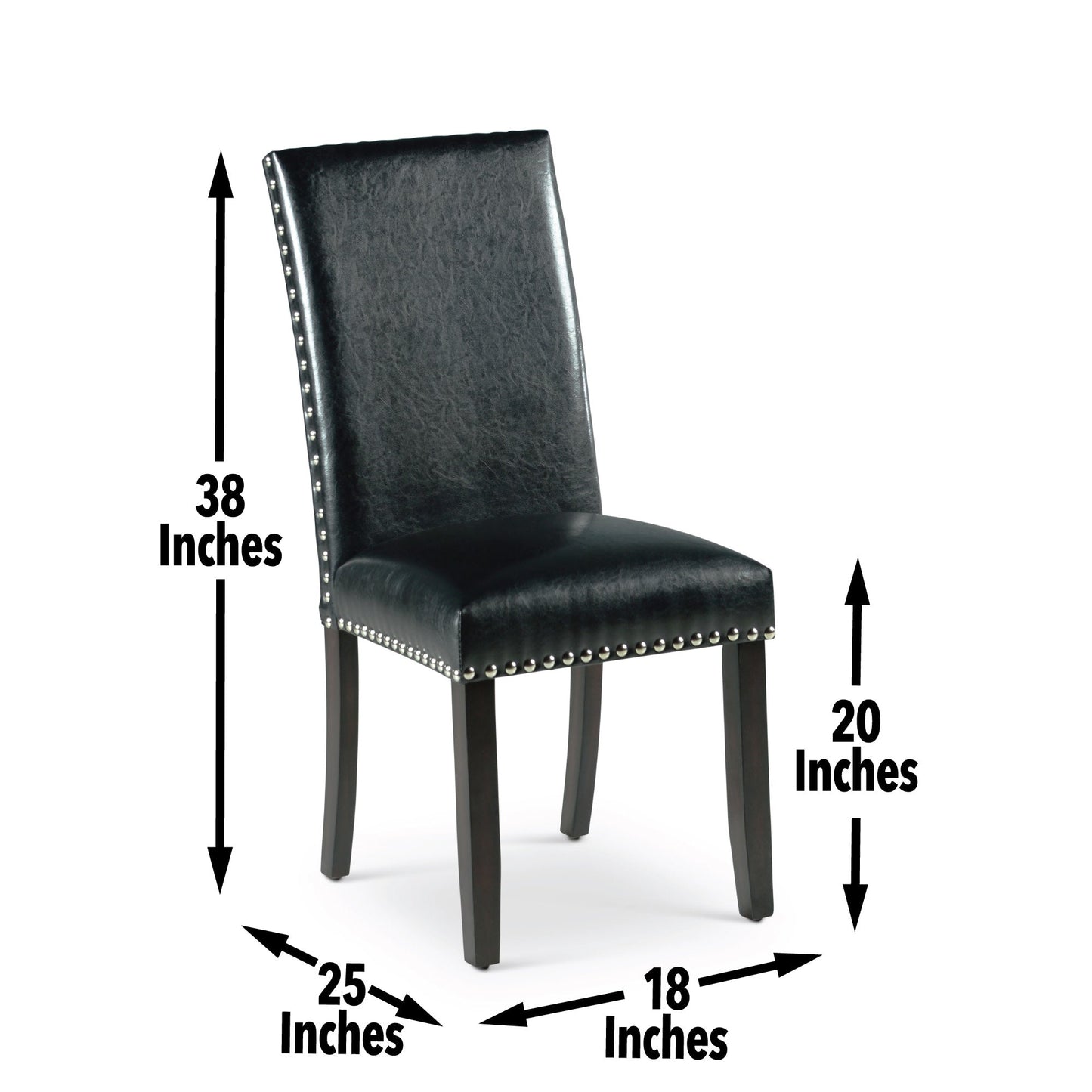 Westby Black PU Side Chair w/