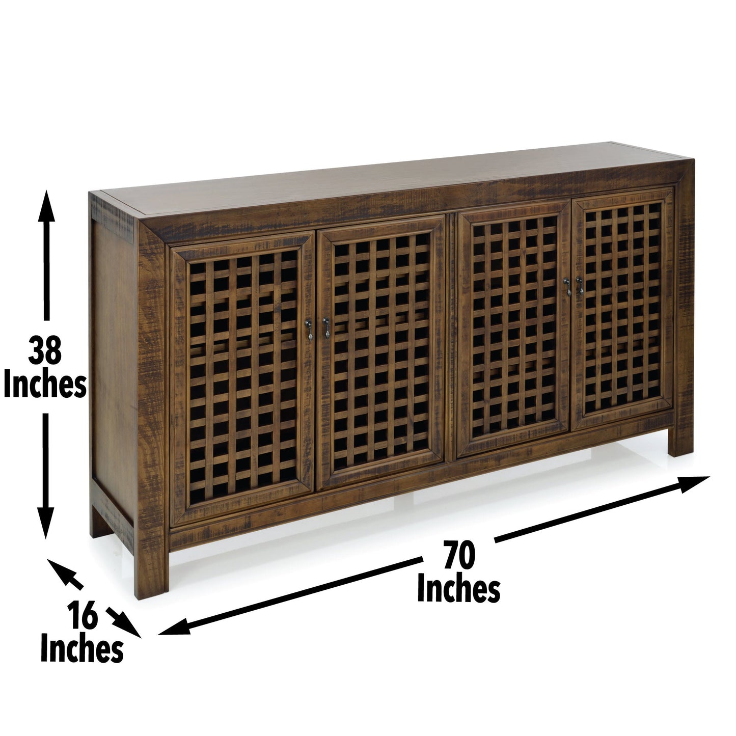 Rio 4 Door Accent Cabinet Mocha