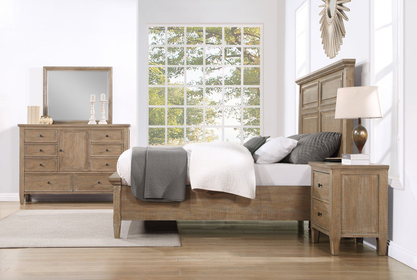 Riverdale Driftwood Storage Queen 4PC